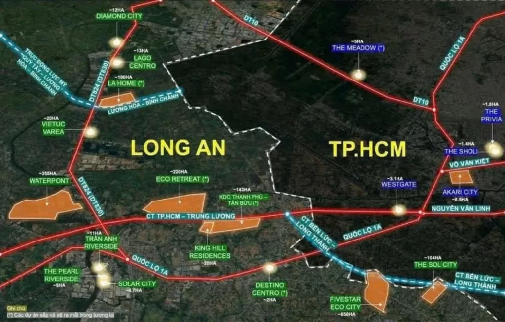 Các dự án tiềm năng tại Long An